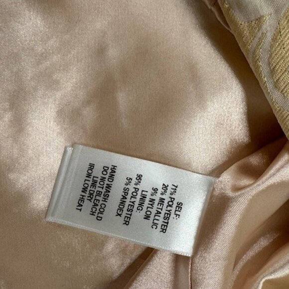 NWT Lulus Illustrious Champagne Jacquard Off-the-Shoulder Maxi Dress - Picture 9 of 10